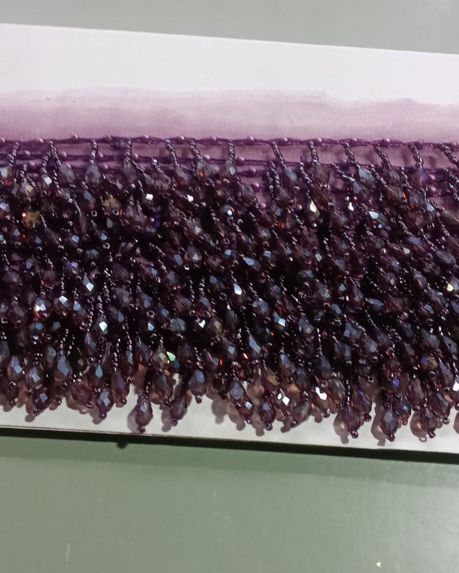 Purple Bead Hanging Lace