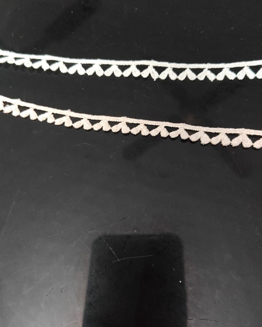 Narrow Petal Cutwork Lace — 1/2 inch